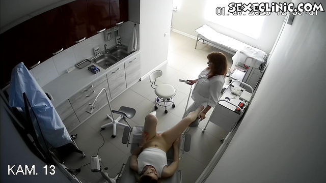 Anal exam in gyno chair porn